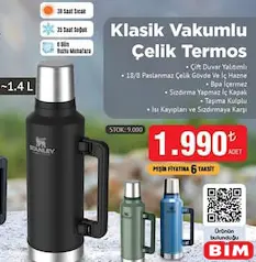 STANLEY KLASİK VAKUMLU ÇELİK TERMOS 1,4 L